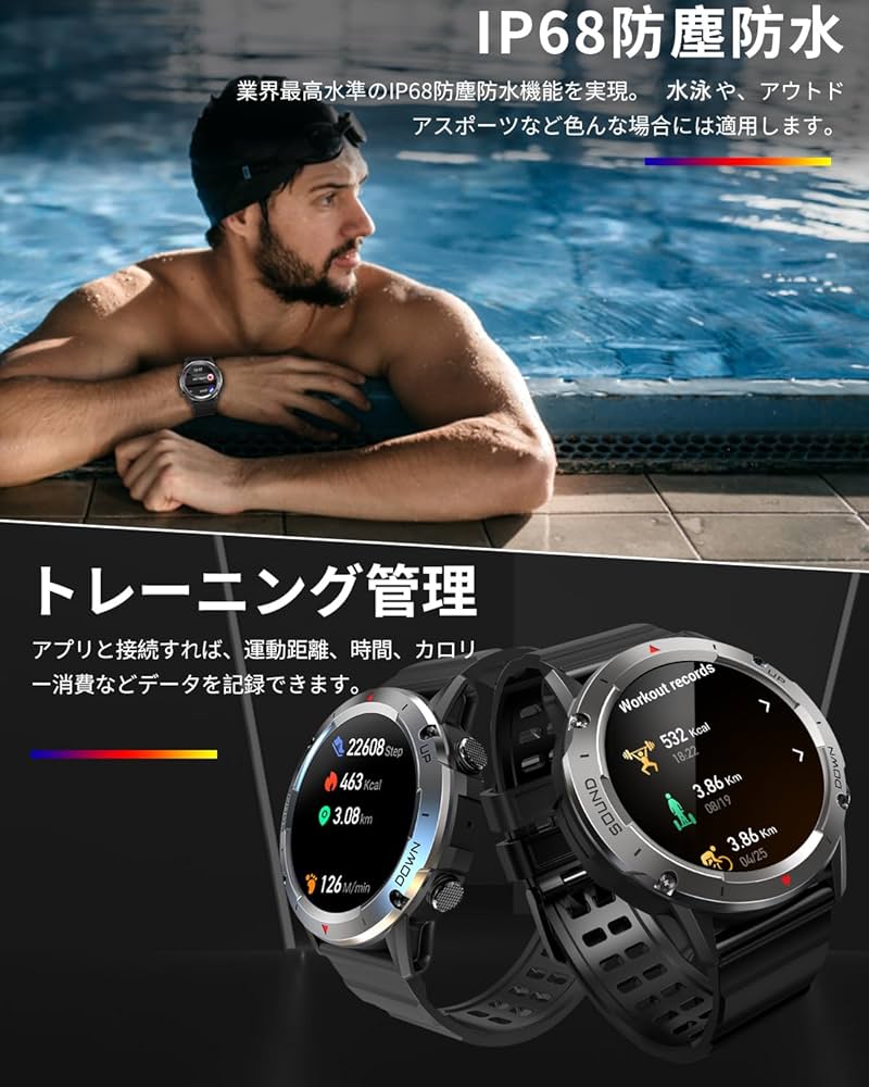 時計 line: ubii2 Amazon | 2024新型 スマートウォッチ 通話機能付き Line/着信